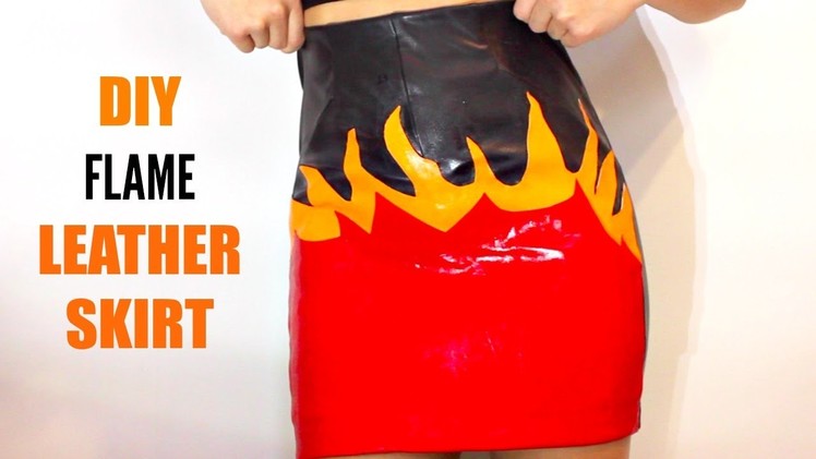DIY Leather Flame Skirt 2017 (no sew) . THREADSOBSESSED