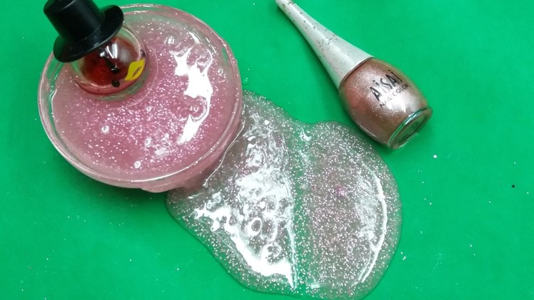 DIY Nail Polish Slime, How to make Slime with Nail Polish No Borax