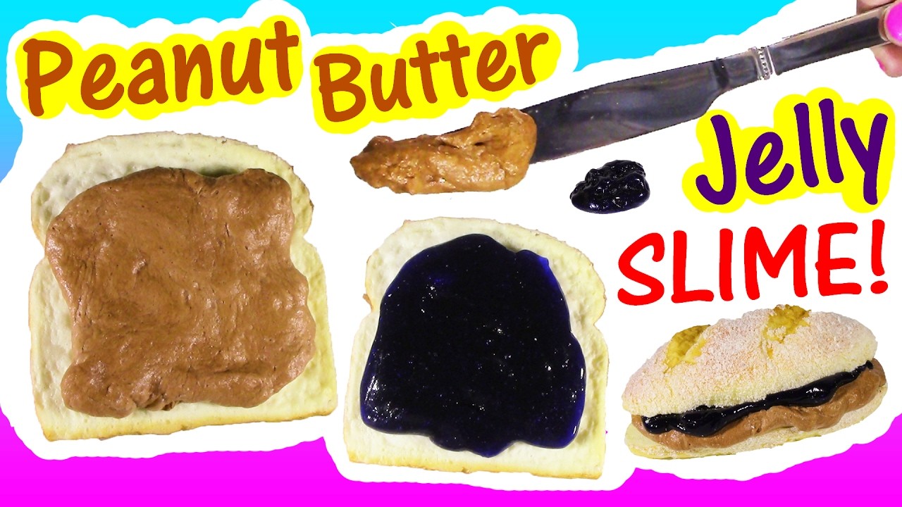 Diy Peanut Butter & Jelly Slime! Make Your Own Squishy Pb&j Sandwich 