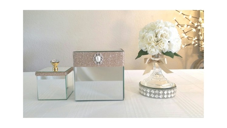 DIY: TIFFANY INSPIRED MIRROR BOXES. 99 CENT STORE UNDER $10.00 TO MAKE