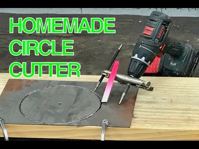 HOMEMADE DIY Circle Cutter for Metal out of an old file and vice grips