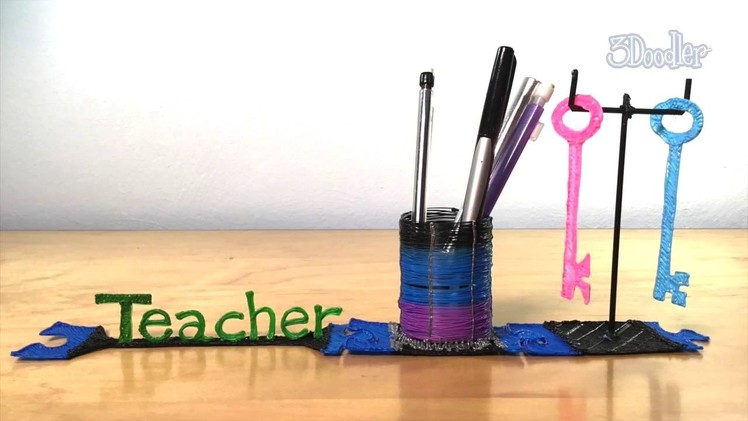 How to Doodle: Teacher's Desk Organizer