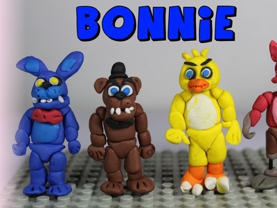 How to make Bonnie Bunny Polymer Clay Tutorial - Polymer Clay Bonnie FNAF Tutorial - Playdoh Bonnie