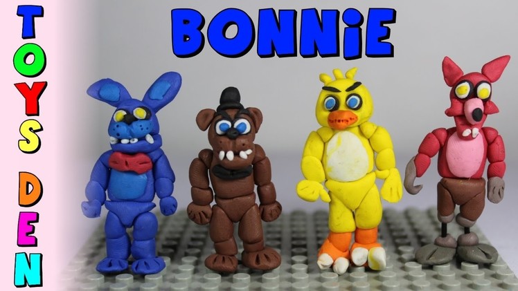 How to make Bonnie Bunny Polymer Clay Tutorial - Polymer Clay Bonnie FNAF Tutorial - Playdoh Bonnie