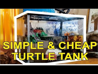 HOW TO SET UP SIMPLE & CHEAP TURTLE TANK   DIY