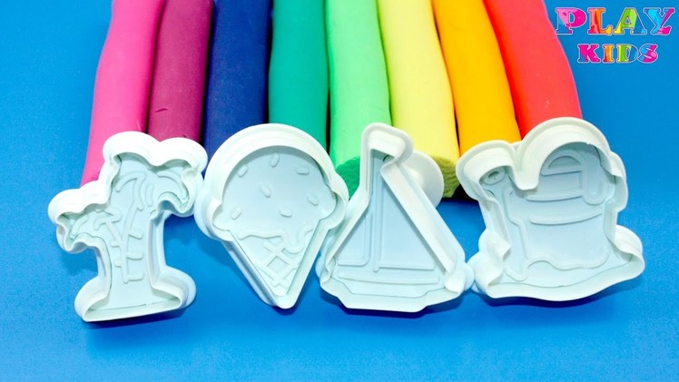Learn colors with Play-Doh Ice cream Molds  | Play Doh DIY rainbow Ice Cream with molds