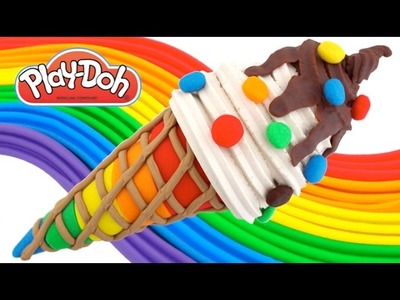 Learn Colors with Play Doh Ice Cream and Rainbow Candy DIY RL
