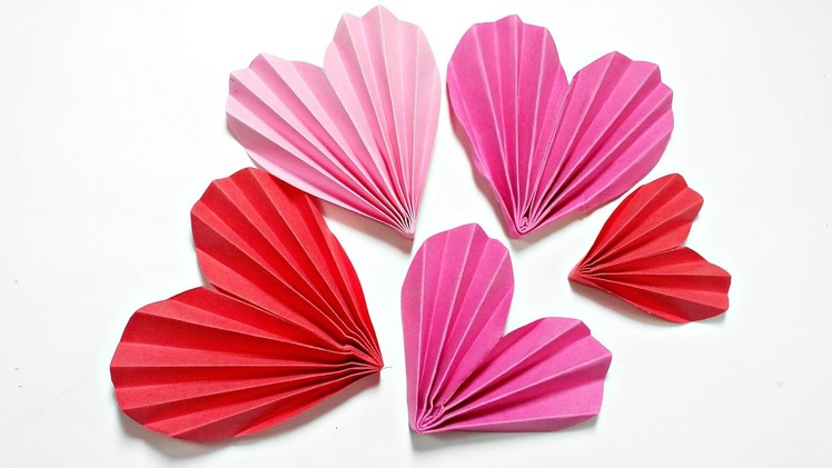 Origami Heart 3D For Decoration.DIY Crafts - Paper Hearts Design Valentine's Day tutorial