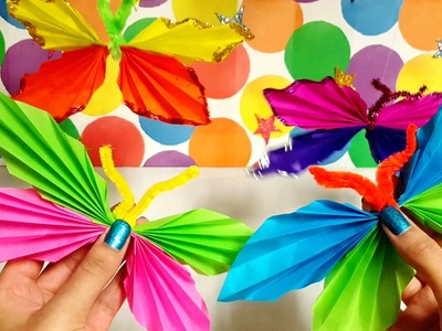 Paper Butterflies - Make Your Own - Learn Colour + Shapes