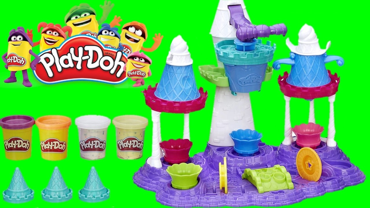 PLAY DOH ICE CREAM CASTLE DIY Play Dough Ice Cream cones, ice cream ...