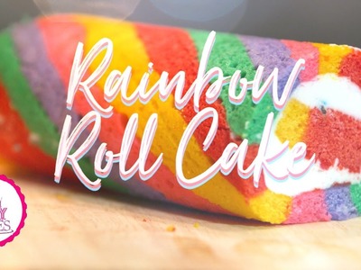 Rainbow Roll Vanilla Cake