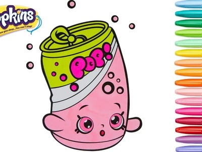 Shopkins Coloring Book Soda Pops Season 1 Ultra Rare Rainbow Splash Coloring Pages