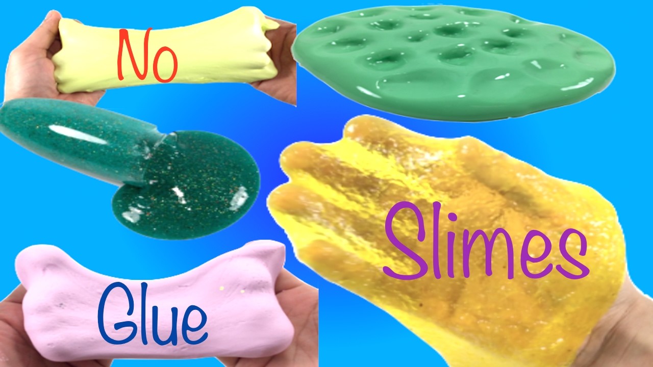 Slime 5 Ways Without Glue Diy How To Make Slime Without Baking Soda Borax Or Shaving Cream