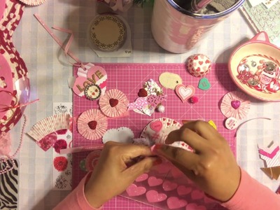 #14  Valentine's Day Series 2017 - Cute DIY Embellishments - for Flipbag or  Pocket Letter