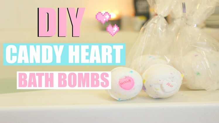 CANDY HEART DIY BATH BOMBS + SUGAR SCRUB!! - Super easy recipes