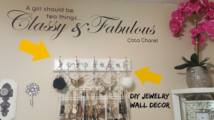 DIY  "BLING" Jewelry Wall Decor
