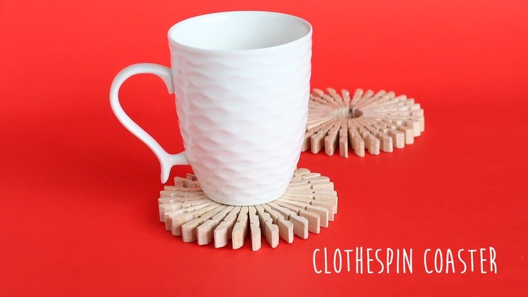 DIY: Clothespin Coaster