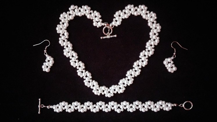 DIY Elegant Jewelry Set for any special occasion. Beginners beading tutorial