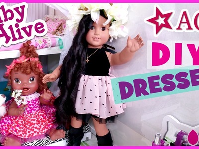 DIY HOW TO MAKE BABY ALIVE & AMERICAN GIRL DOLL DRESSES CLOTHES! | BlueprintDIY Kids