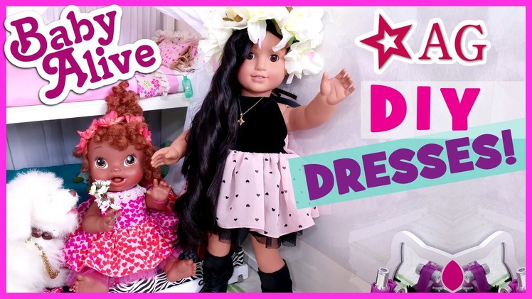 DIY HOW TO MAKE BABY ALIVE & AMERICAN GIRL DOLL DRESSES CLOTHES! | BlueprintDIY Kids