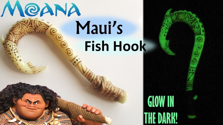 DIY Maui's Fish Hook Glow In The Dark Polymer Clay || Maive Ferrando