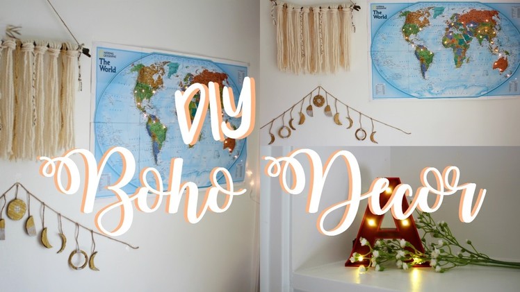DIY Pinterest Room Decor | Wanderlust & Boho Inspired