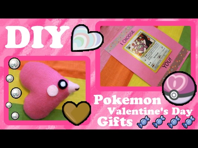 ❤ DIY Pokemon Valentine's Day Gifts! A Keychain, A Plush Doll And A Card! ❤