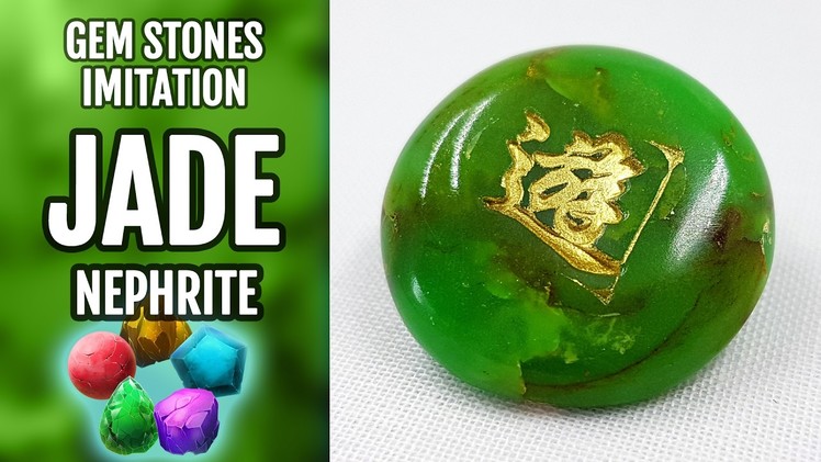 DIY Polymer Clay Realistic Natural Jade Gemstone. Gemstone imitation technique. VIDEO Tutorial!