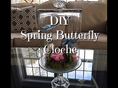 DIY Spring Butterfly Cloche How To - Dollar Tree Supplies