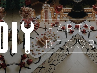 DIY Valentine's Day Party Decor. How to Decorate a Dessert Table