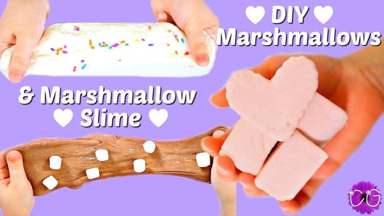 EDIBLE SLIME. MARSHMALLOW SLIME + DIY MARSHMALLOWS!