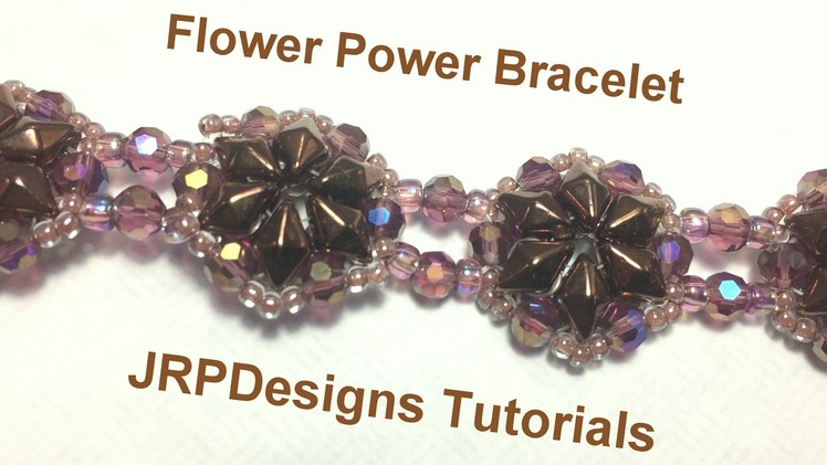 Flower Power Bracelet-intermediate level tutorial left handed