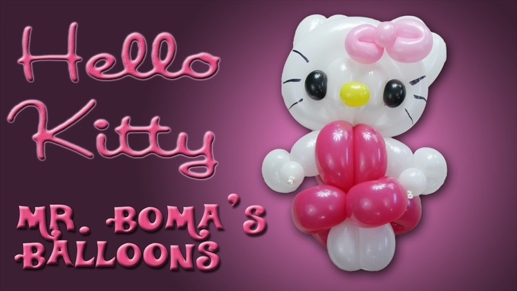 Hello Kitty Balloon Animal Tutorial (Balloon Twisting and Modeling #39)