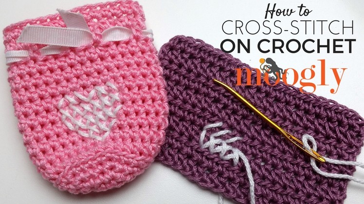 How to Crochet: Cross-Stitch on Crochet (Both Hands)