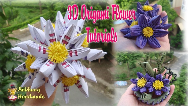 HOW TO MAKE 3D ORIGAMI SIMPLE FLOWER | DIY PAPER FLOWER