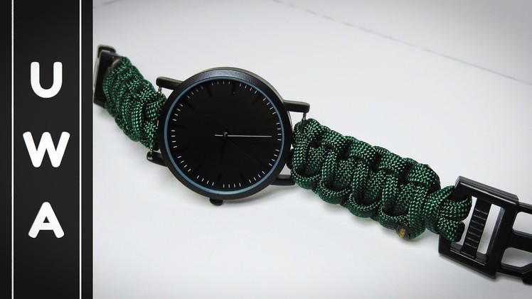 How to make a Cobra Stitch Paracord Watch Band With Buckle [Tutorial]