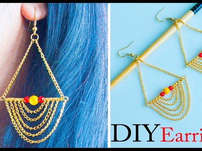 How to make easy earrings | DIY stud earrings | earrings tutorial | earrings making