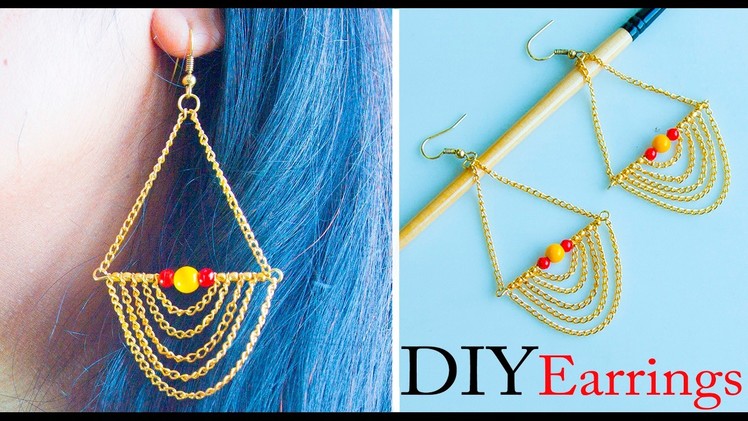 How to make easy earrings | DIY stud earrings | earrings tutorial | earrings making