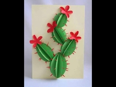 How To Make Paper Cactus for Wall Decor - DIY Crafts Tutorial