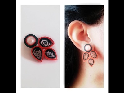 How to Make Quilling Stud Earrings.Design 16.Tutorial