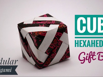 LINE CUBE | HEXAHEDRON  Gift Box - Modular Origami Tutorial by Paper Folds #708