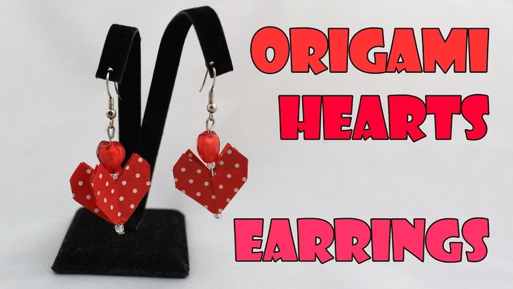 ❤ Origami Earrings Hearts (Origami Jewelry) Instructions