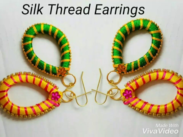 Silk Thread Earrings (Tutorial)