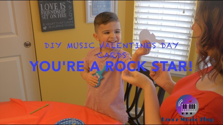 Toddler Music DIY MUSIC VALENTINES DAY CARDS (Kids Craft)  (Kids music) ABC's