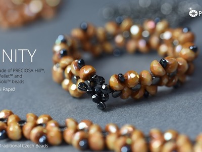 Trinity - Bracelet made of PRECIOSA Hill™, PRECIOSA Pellet™ and PRECIOSA Solo™ beads