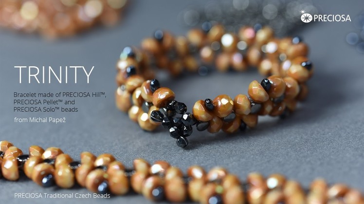 Trinity - Bracelet made of PRECIOSA Hill™, PRECIOSA Pellet™ and PRECIOSA Solo™ beads