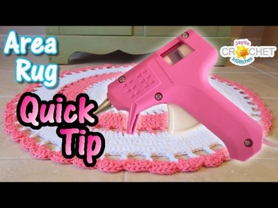 Area Rug Quick Hack - Hot Glue Gun DIY - Add a Little Grip To Your Rug