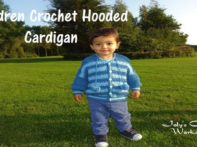 Children Crochet Hooded Cardigan (Sweater - Jumper - Coat - Jacket) -  Part 1