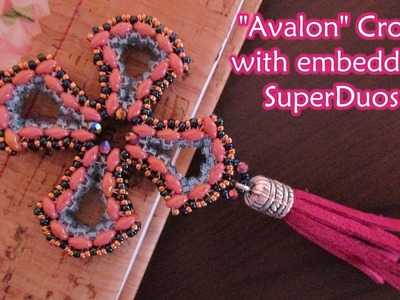 Cross Pendant with embedded SuperDuos Tutorial