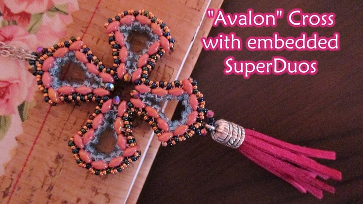 Cross Pendant with embedded SuperDuos Tutorial